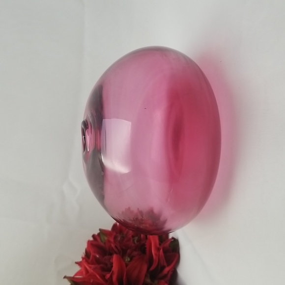 Pilgrim Glass Cranberry Squat Vase - Picture 1 of 14